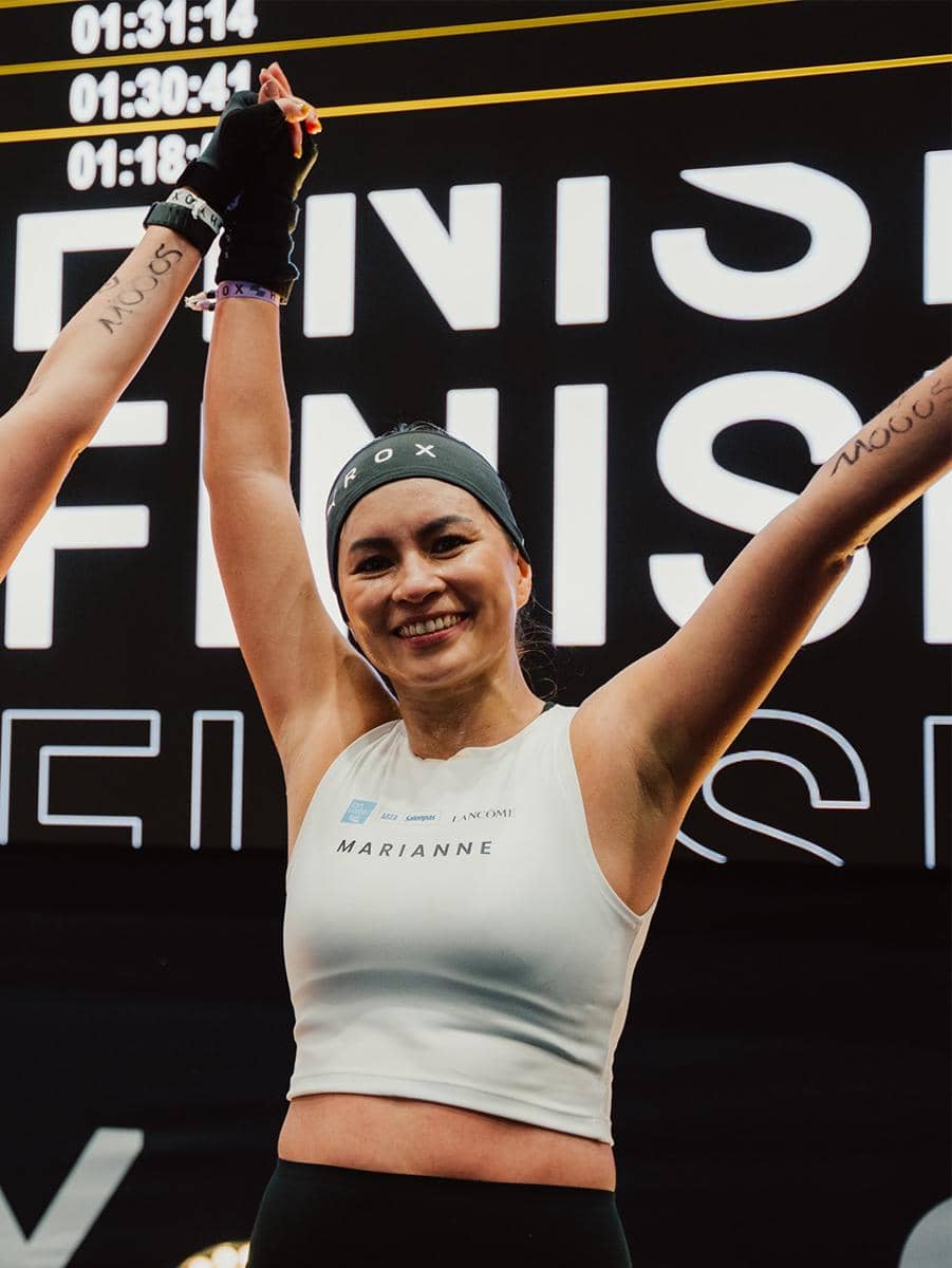 Luna Maya saat ikut kompetisi hyrox di Vienna.