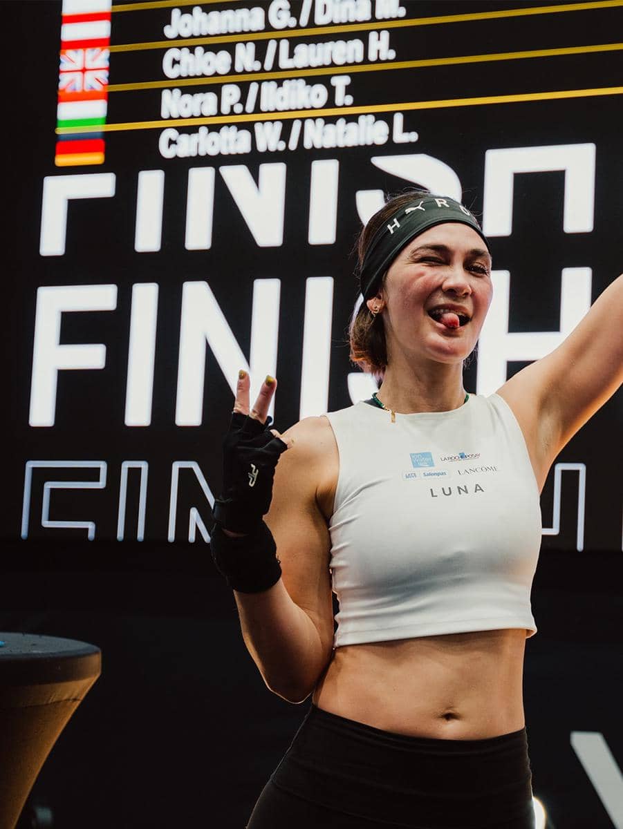 Luna Maya saat ikut kompetisi hyrox di Vienna.