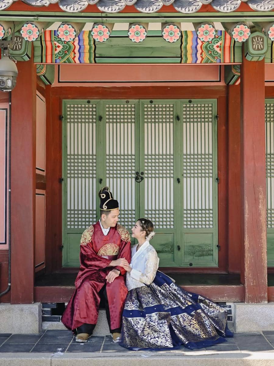 Photoshoot Glenca Chysara dan Rendi Jhon dengan hanbok