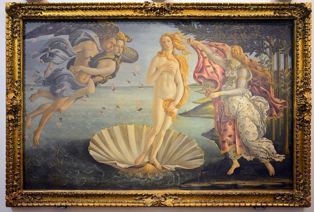 Lukisan ikonik karya Sandro Botticelli, The Birth of Venus, yang dibuat sekitar tahun 1484-1486. 