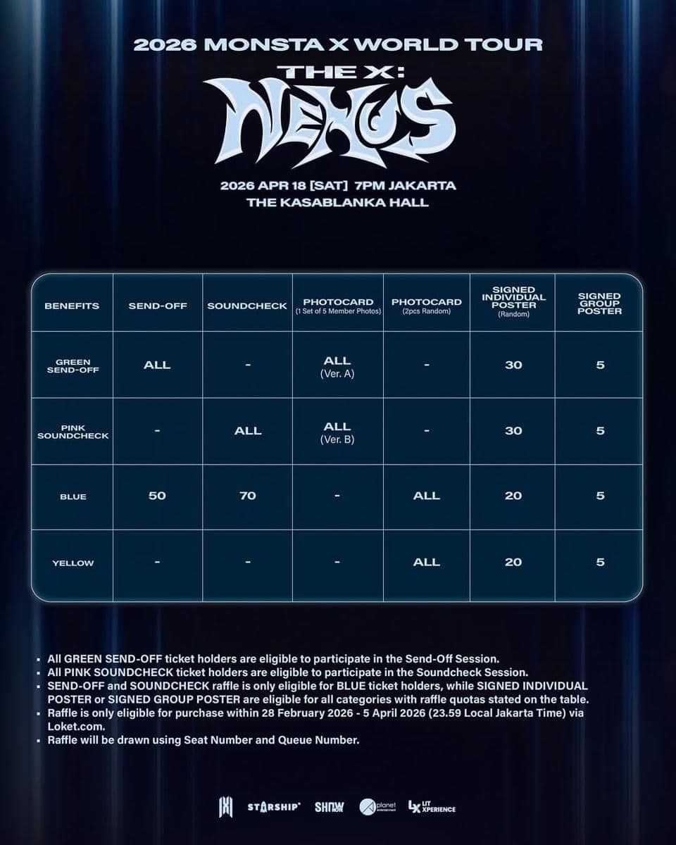 konser MONSTA X THE X: NEXUS IN JAKARTA