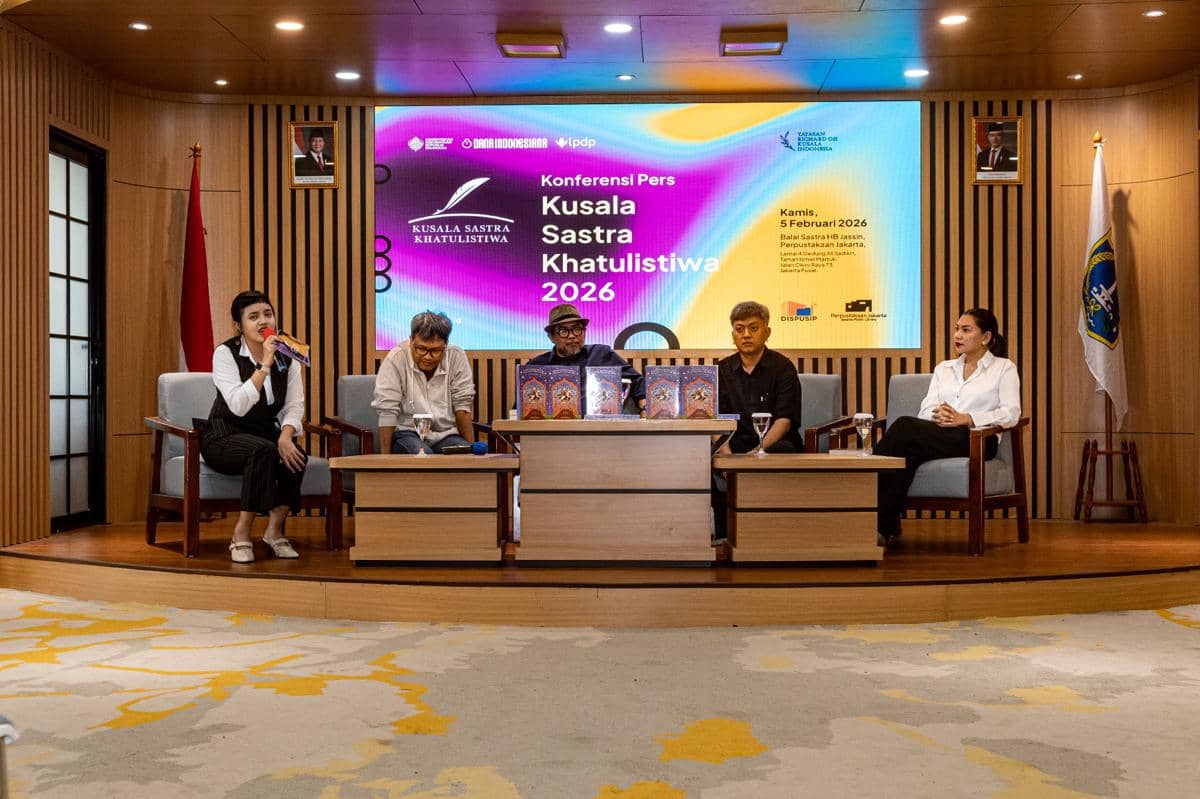 Press conference Kusala Sastra Khatulistiwa pada Kamis (4/2/2026) di Balai Sastra HB Jassin, Perpustakaan Jakarta, Taman Ismail Marzuki, Jakarta Pusat (dok. Kusala Sastra Khatulistiwa)