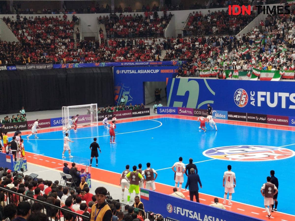 Timnas Futsal Indonesia lawan Iran di final Piala Asia 2026. (IDN Times / Sandy Firdaus)