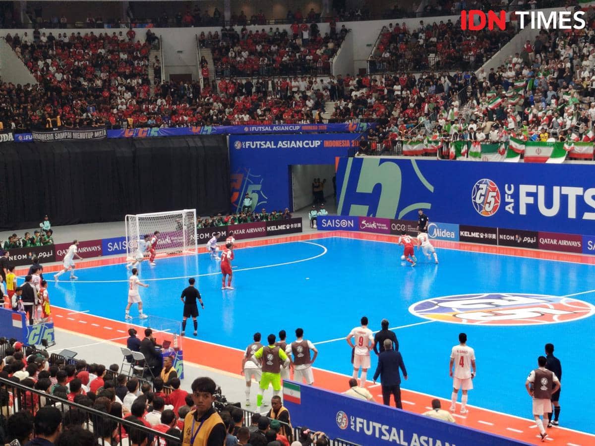 Timnas Futsal Indonesia lawan Iran di final Piala Asia 2026. (IDN Times / Sandy Firdaus)