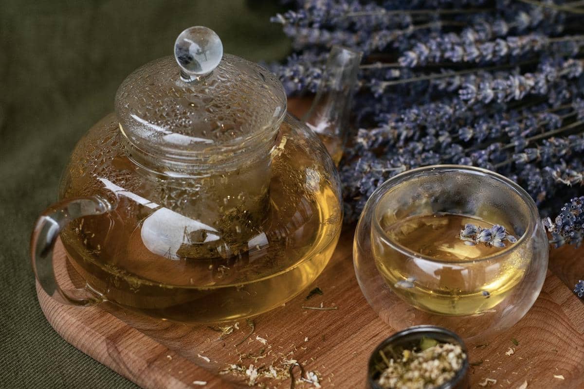 ilustrasi teh lavender