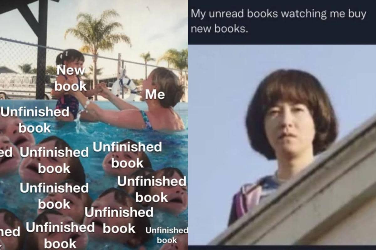 kolase meme beli buku baru