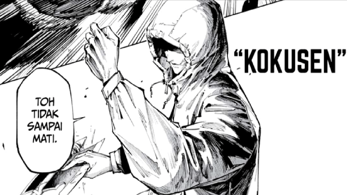 Yuji Itadori menggunakan Black Flash.