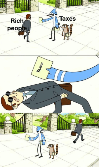 meme orang kaya menghindari pajak 
