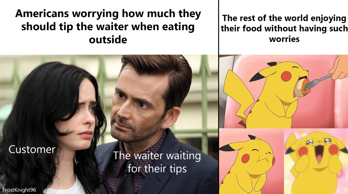 meme budaya tip di Amerika Serikat 