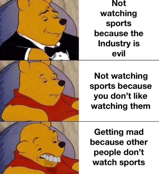 meme nonton pertandingan olahraga