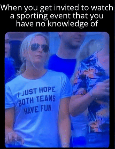 meme nonton pertandingan olahraga