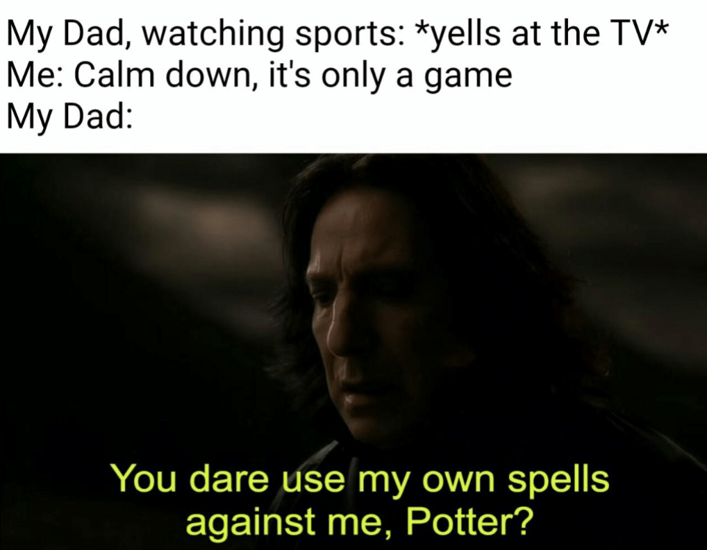 meme nonton pertandingan olahraga