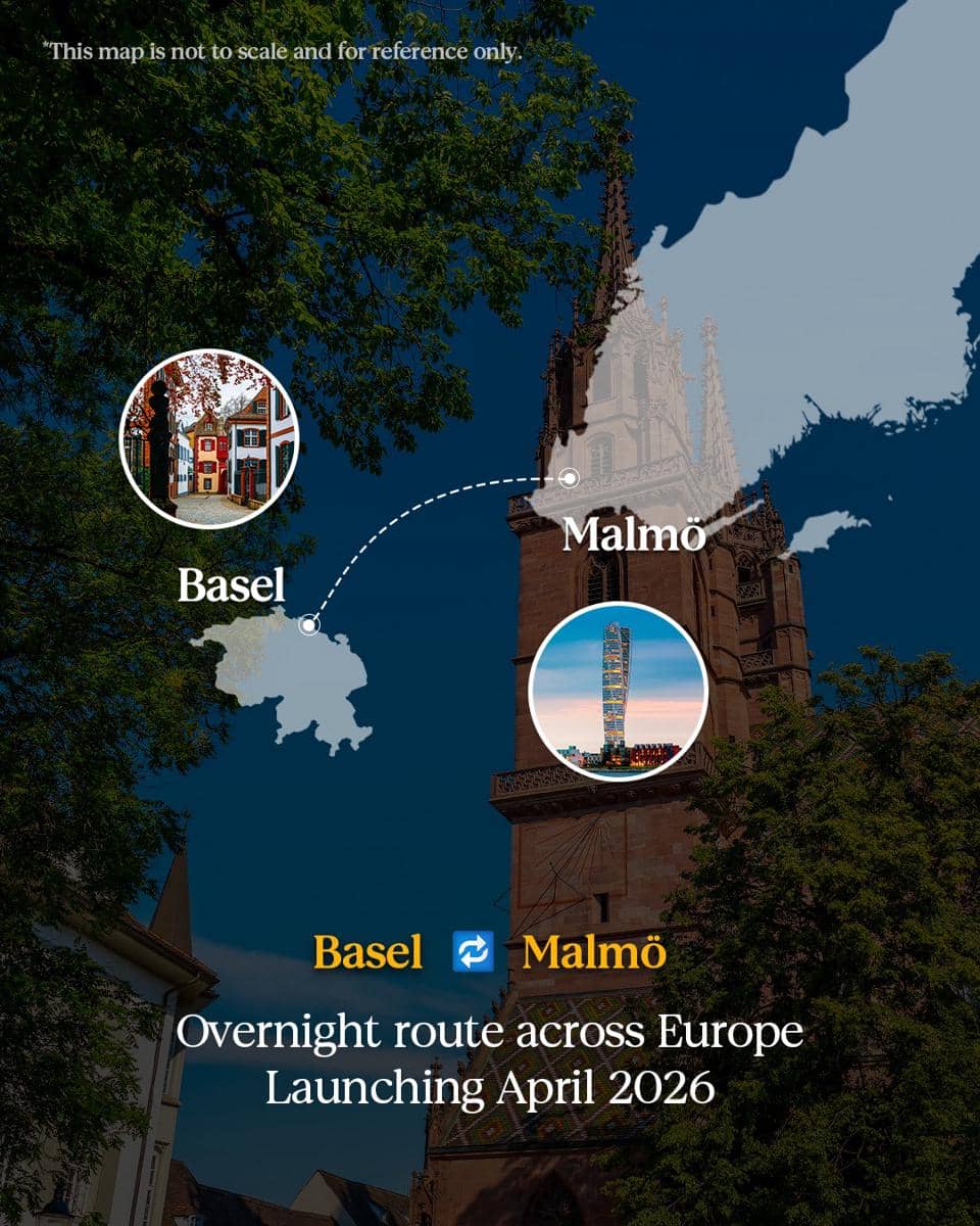 Rute kereta baru Basel—Malmö