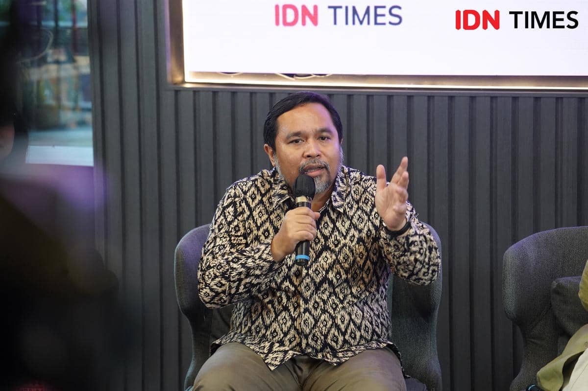 Ketua Umum AMSI Wahyu Dyatmika di Acara diskusi '3 Wajah Roehana Koeddoes: Pahlawan Nasional, Jurnalis Perempuan Pertama di Indonesia di kantor IDN HQ, Jakarta Selatan, Jumat (6/2/2026). (IDN Times/ Krisna)