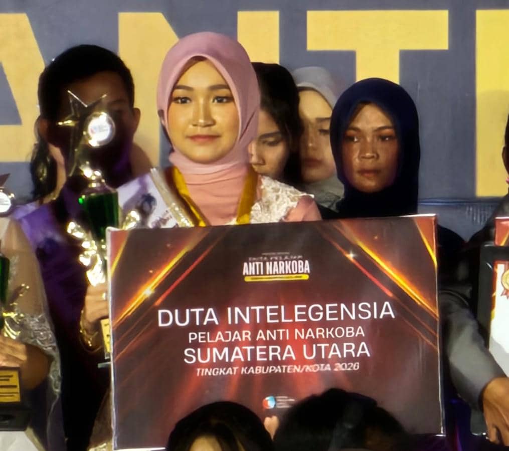 Nurul Safa Azzahra Siswi SMAN 1 Medan Raih Gelar Duta Intelegensia Pelajar Anti Narkoba Sumut 2026 (dok istimewa)