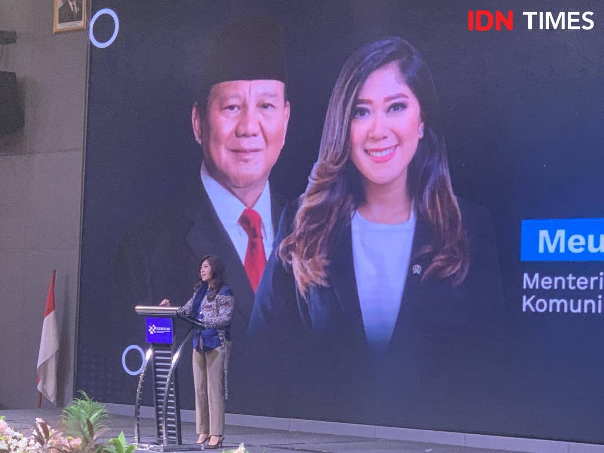 Menkomdigi Meutya Hafid di HPN 2026 Banten (IDN Times/Muhamad Iqbal)