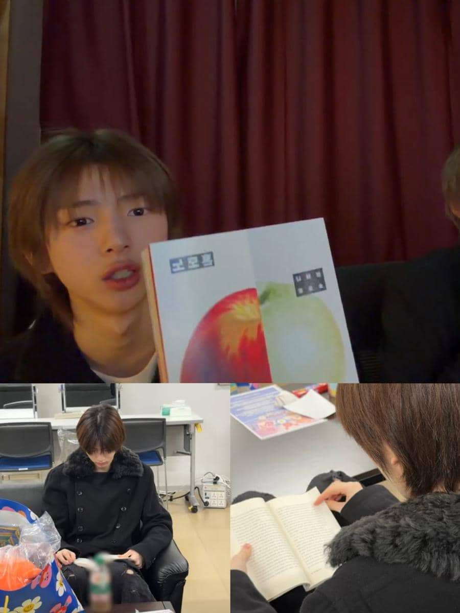 Potret Juhoon CORTIS membaca buku