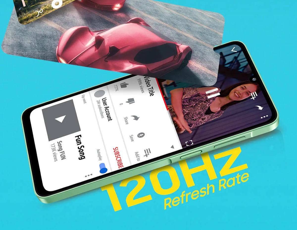 ilustrasi layar 120Hz milik Samsung Galaxy F70E 