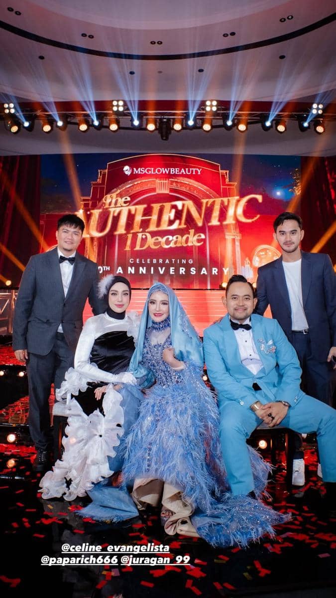 artis di pesta anniversary ke-10 MS Glow (instagram.com/celine_evangelista)