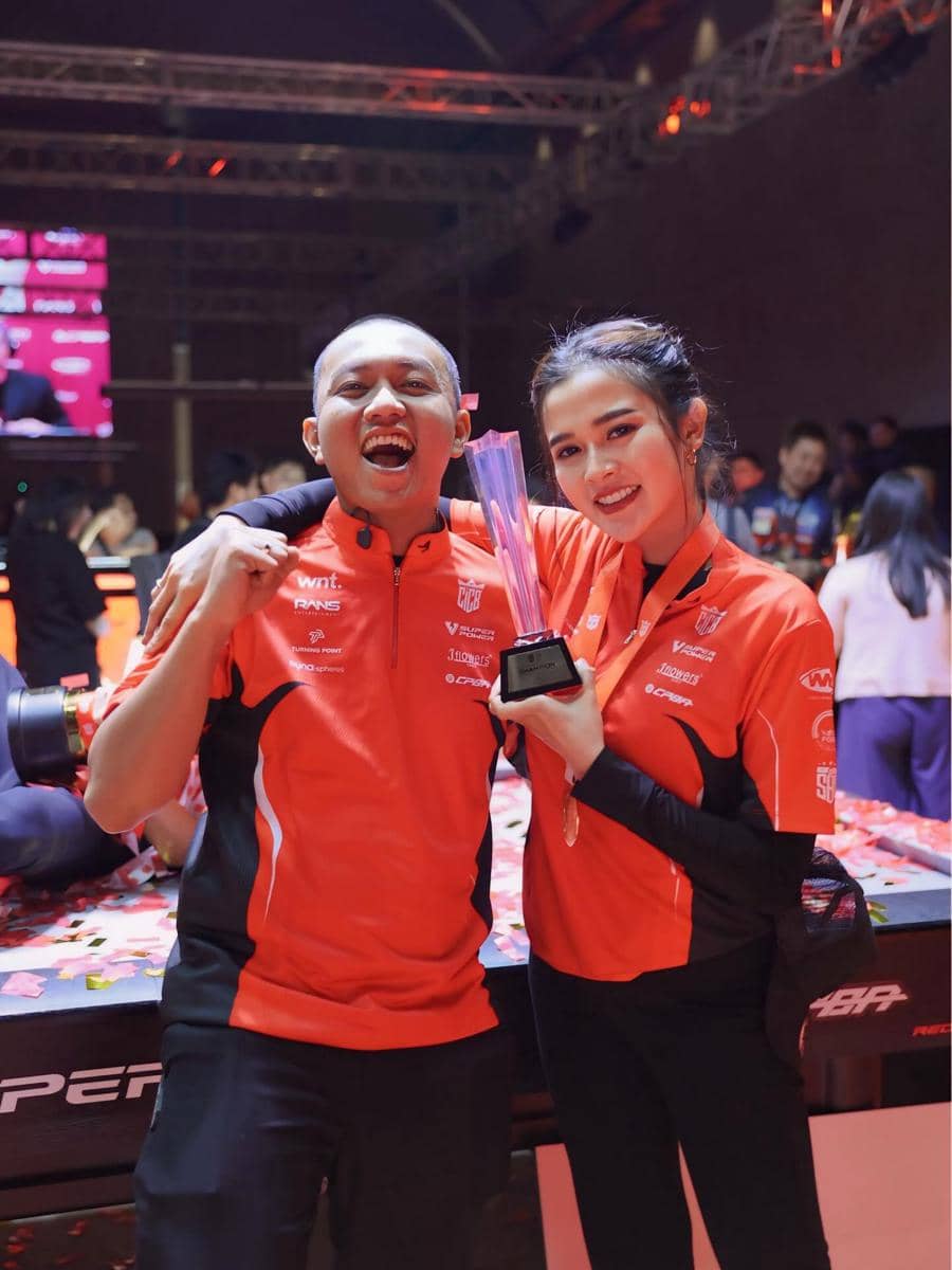 Bella Bonita menang turnamen biliar selebriti (instagram.com/bellabonita_r.a)