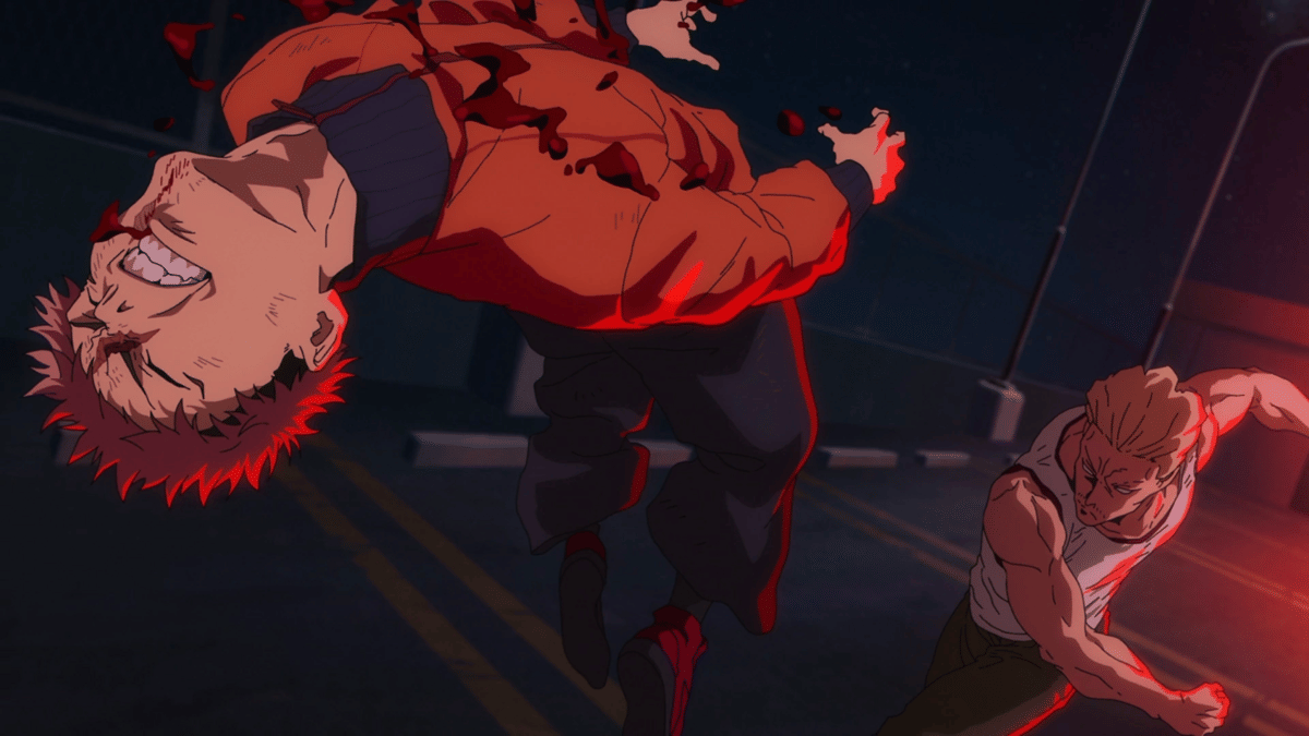 Hakari mendaratkan pukulan pada Yuji.