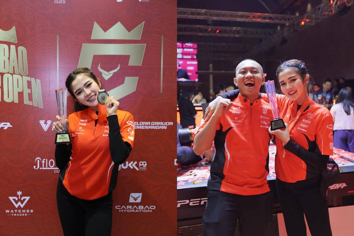 Bella Bonita menang turnamen biliar selebriti (instagram.com/bellabonita_r.a)