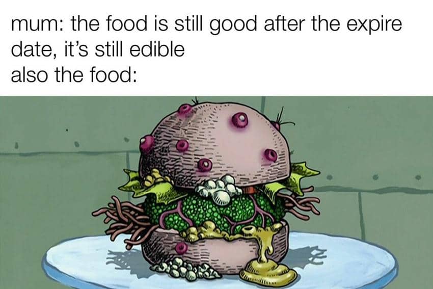 meme kartun tentang kedaluwarsa