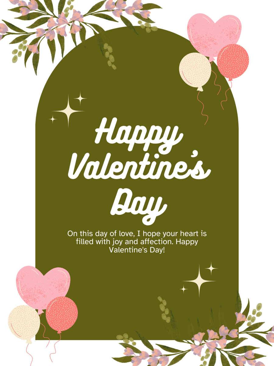desain poster Valentine 2026 yang simple