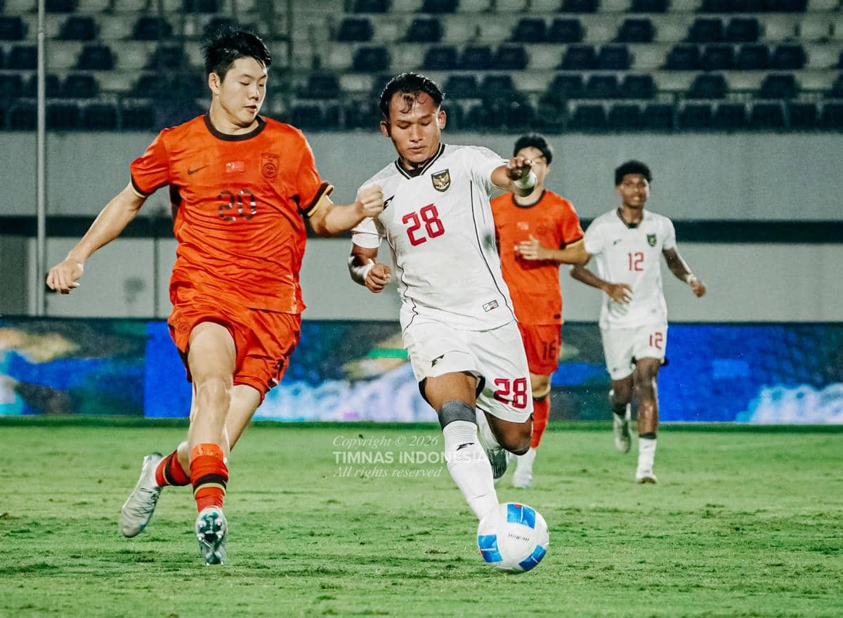 Timnas U-17 lawan China di laga uji coba. 