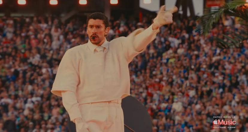 potret Bad Bunny di Super Bowl 2026