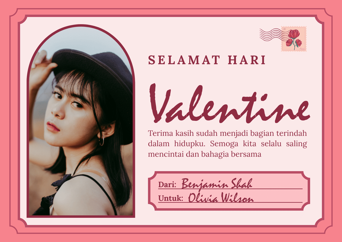 kartu ucapan hari valentine 2026 yang minimalis