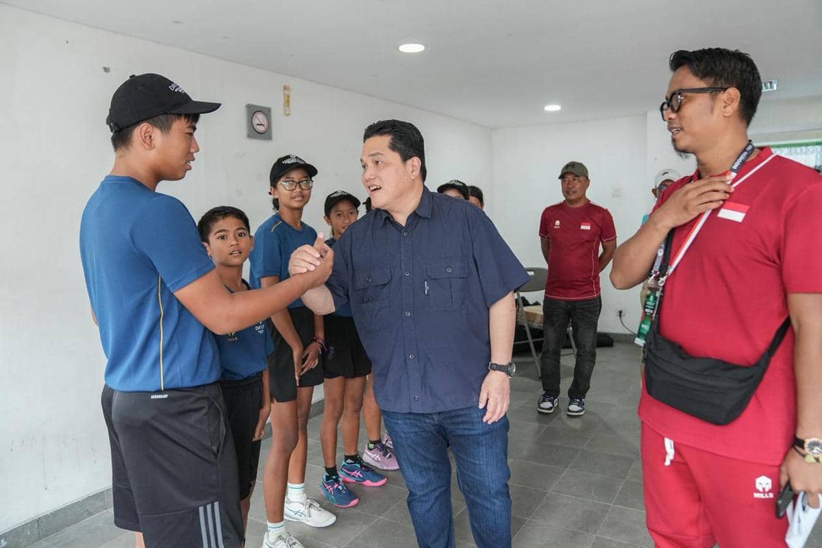 Menpora Erick Thohir berikan dukungan bagi atlet Indonesia. 