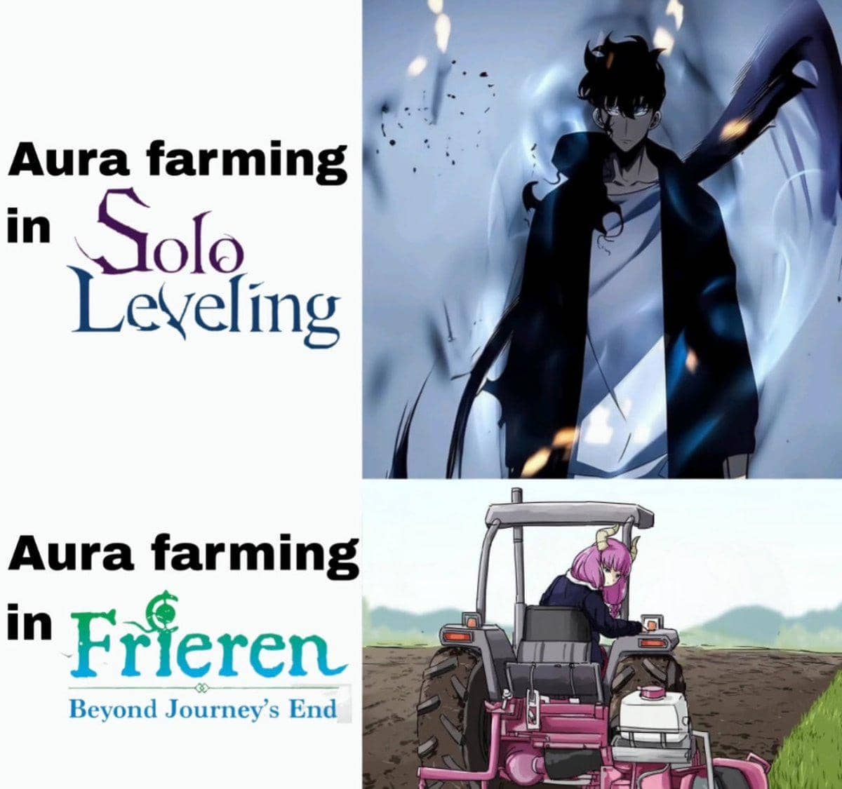 meme anime tentang aura farming