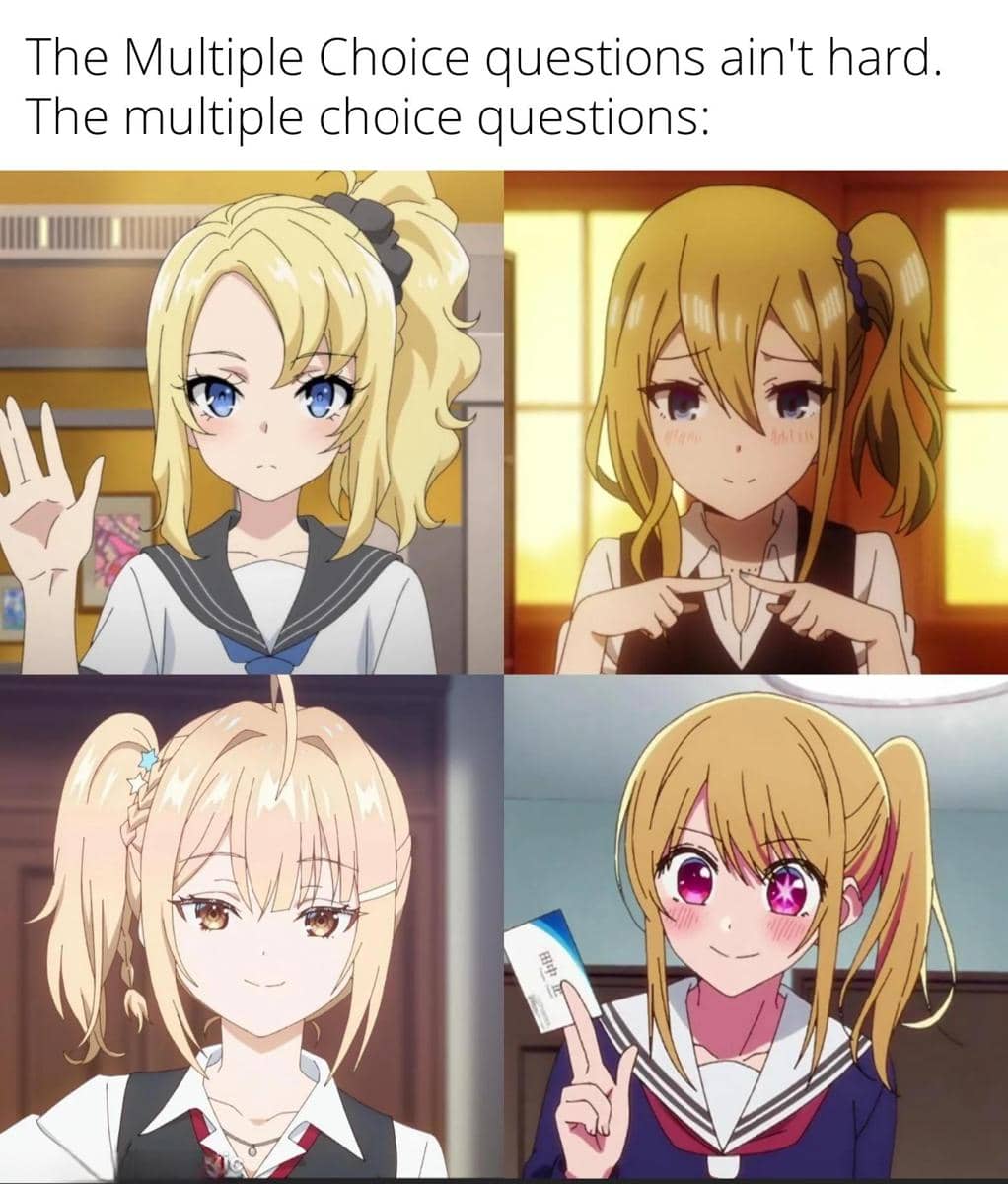 meme anime tentang rambut kucir kuda