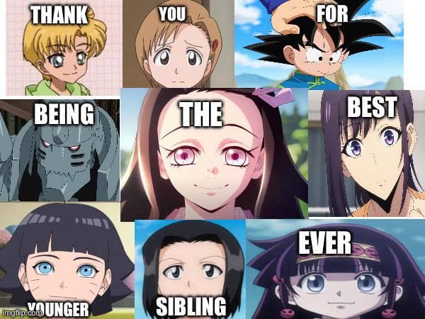 meme anime tentang adik cowok