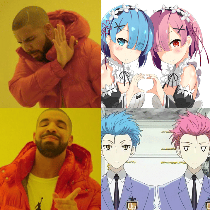 meme anime tentang saudara kembar