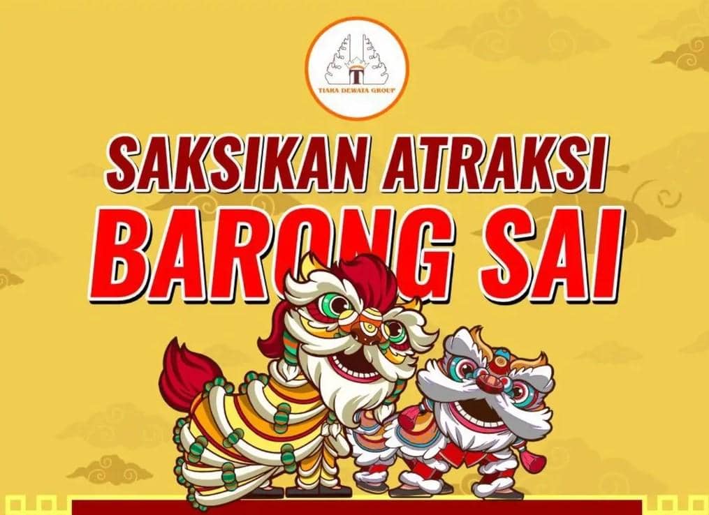 Promo atraksi barongsai di Tiara Dewata.