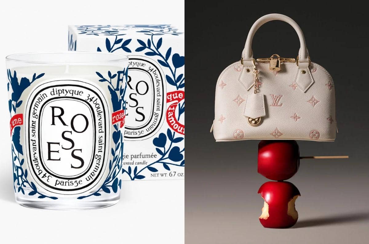 Diptyque scented candles dan tas LV
