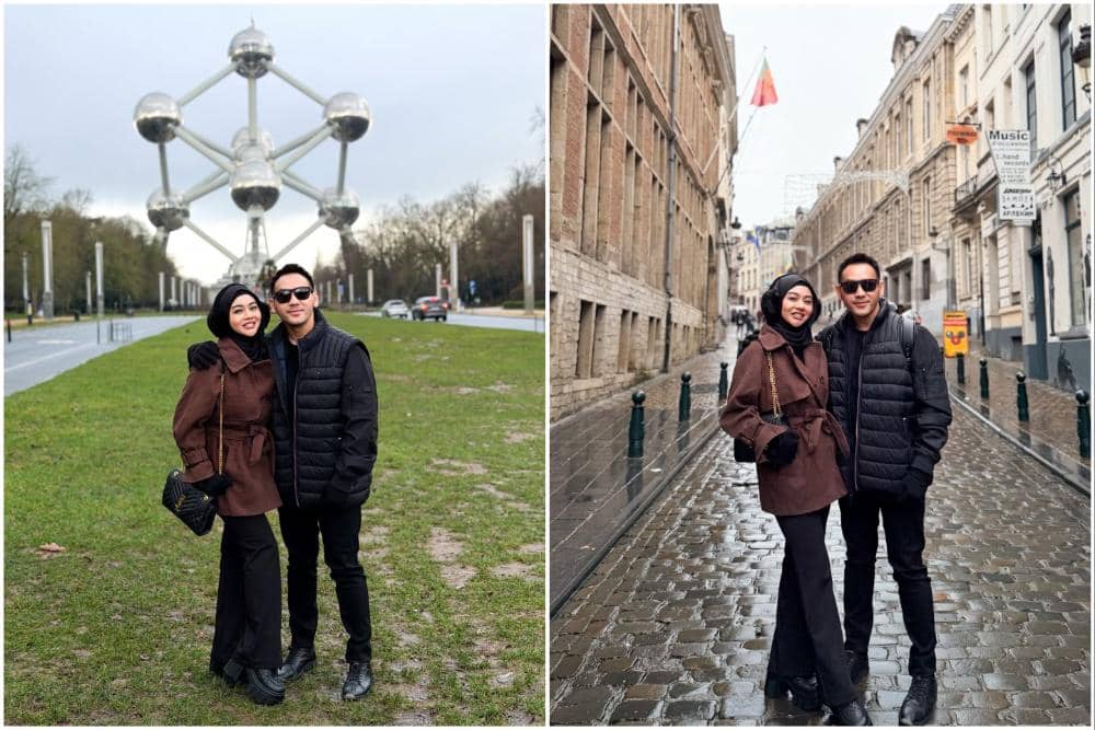 Jenita Janet dan suami jalan-jalan di Belgia