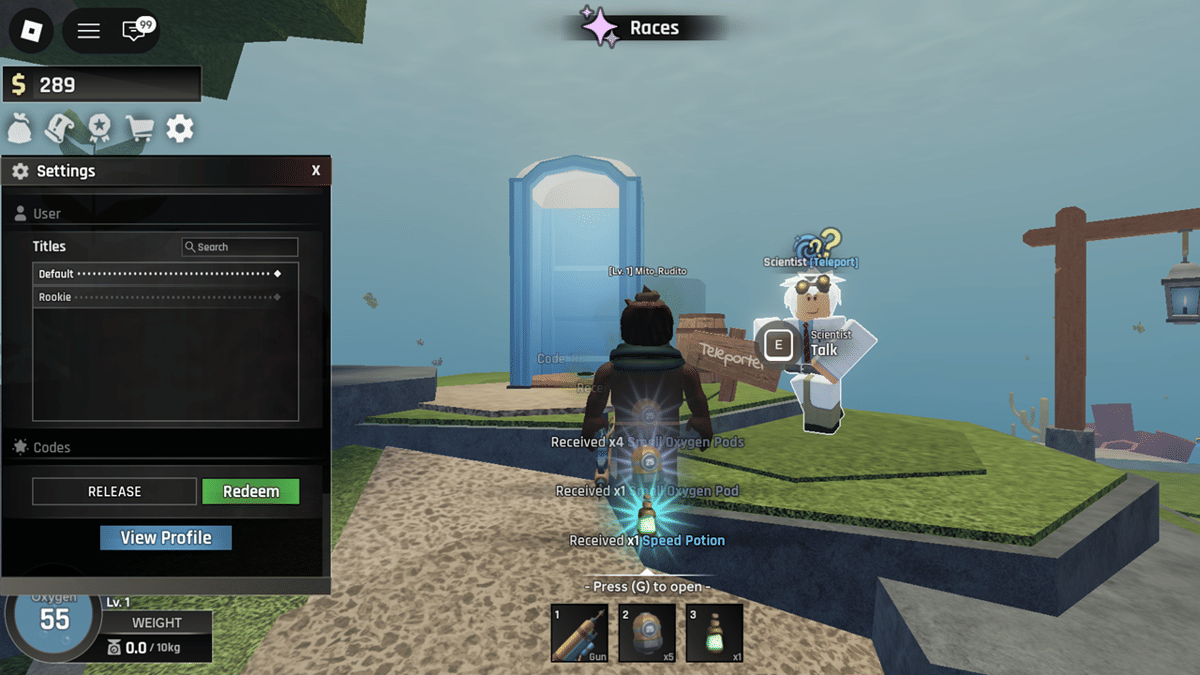 cuplikan redeem kode di Abyss