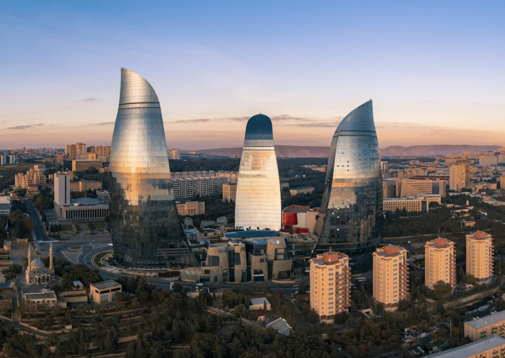 pemandangan kota Baku, Azerbaijan