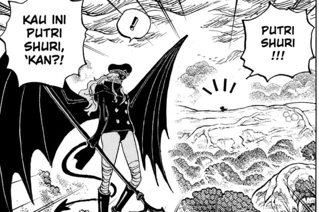 Brook memanggil Gunko dengan Putri Shuri.