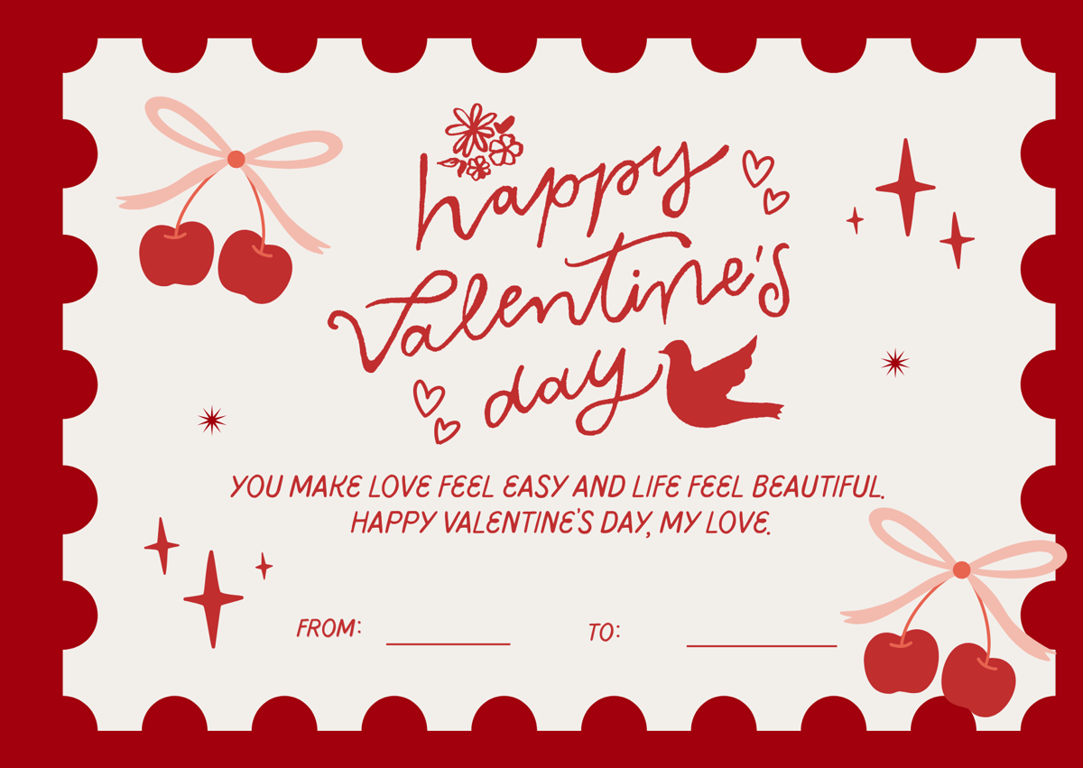 Kartu ucapan valentine 2026 untuk guru