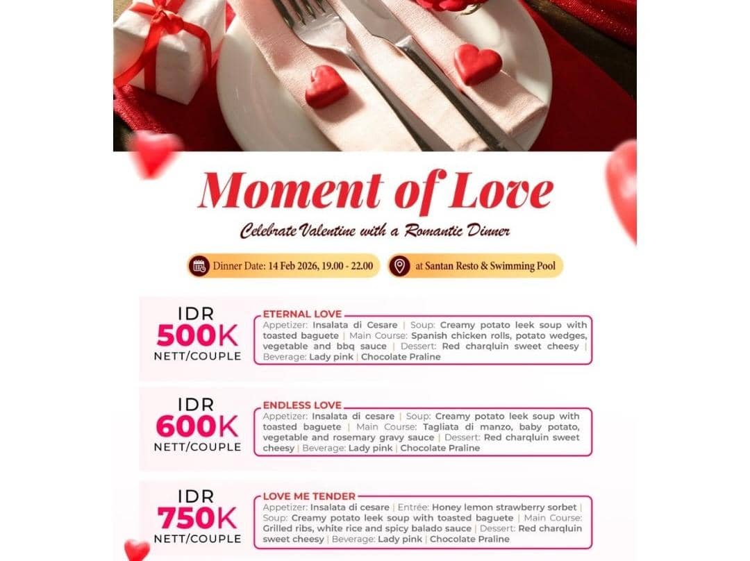 Moment of Love: Celebrate Valentine With a Romantic Dinner by Hotel Horison Lampung