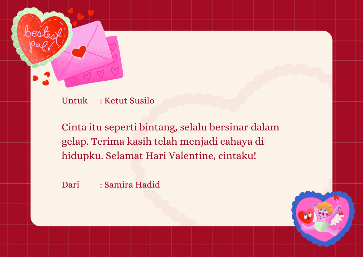 Kartu ucapan valentine 2026 untuk sahabat