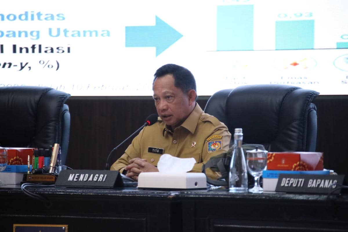 Inflasi Januari 2026 Terkendali, Mendagri Minta Daerah Waspadai Pangan