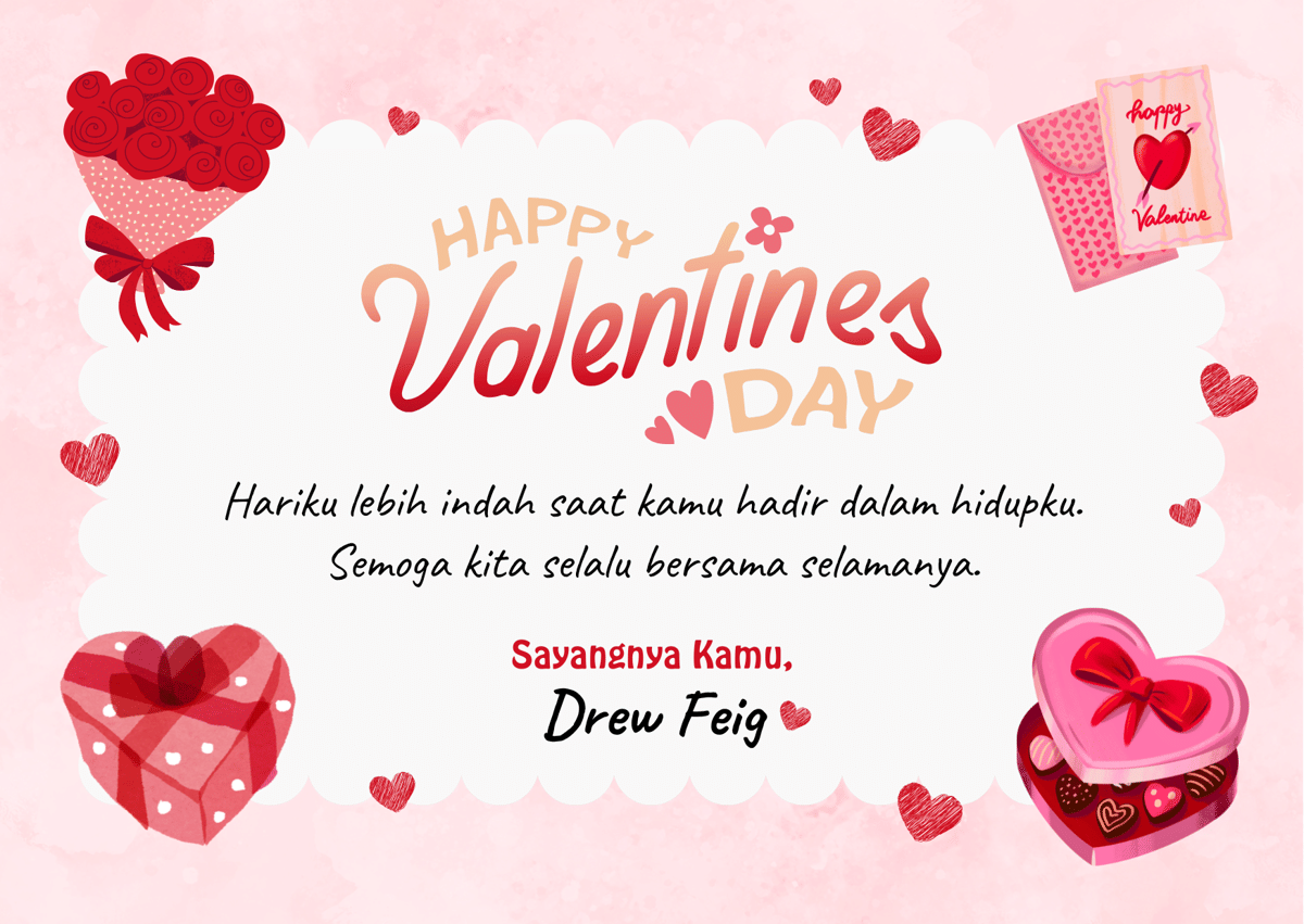 Kartu ucapan valentine 2026