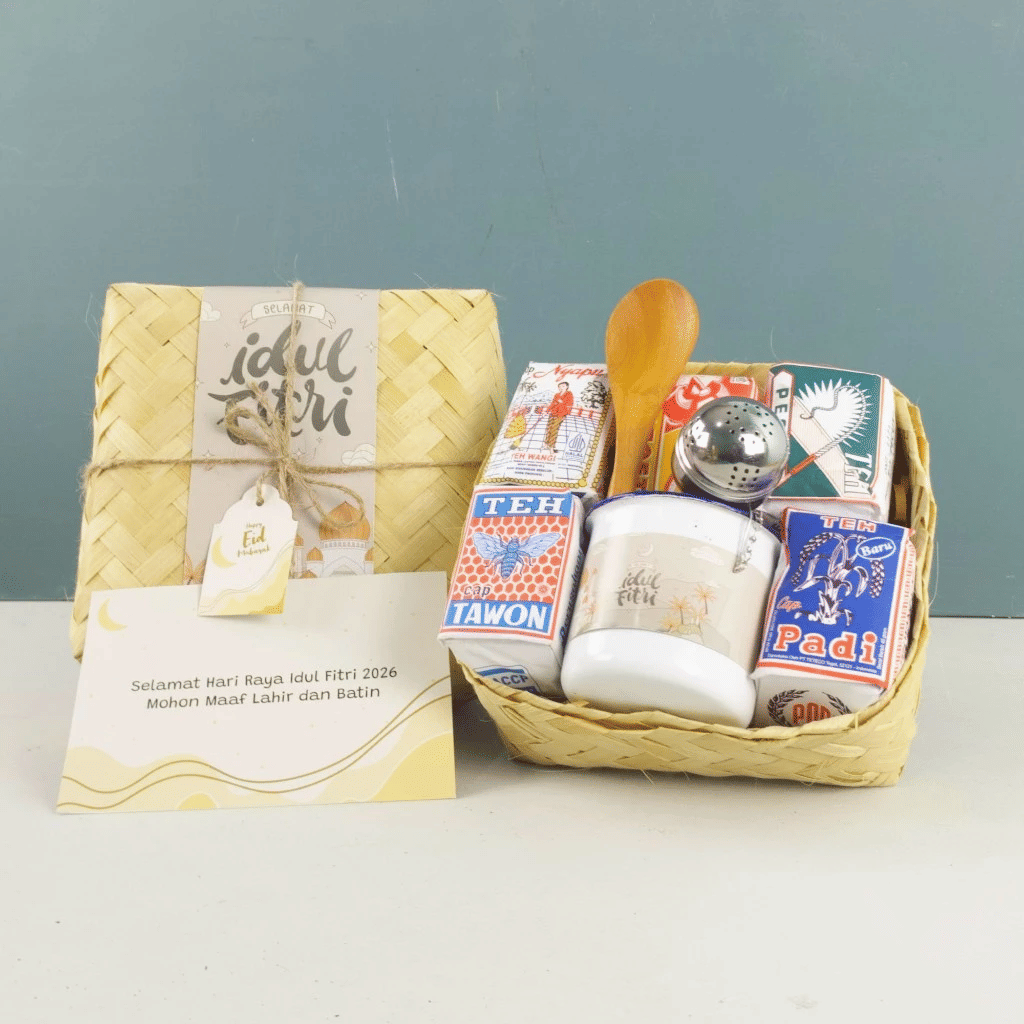 Hampers Parcel Lebaran Idul Fitri Teh Jadul. (shopee.co.id/Kebun Senja)