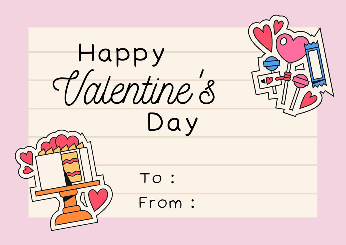 Kartu ucapan valentine 2026 untuk guru