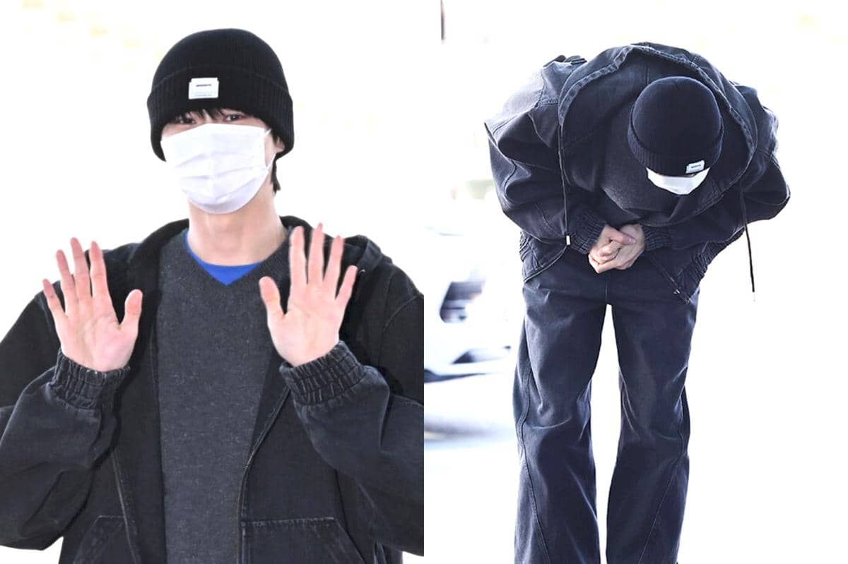 potret Byeon Woo Seok di bandara